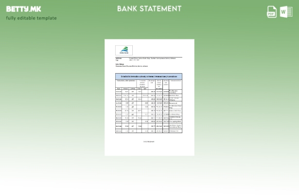 модерен стил Либан Cedrus банка извод шаблон ексел